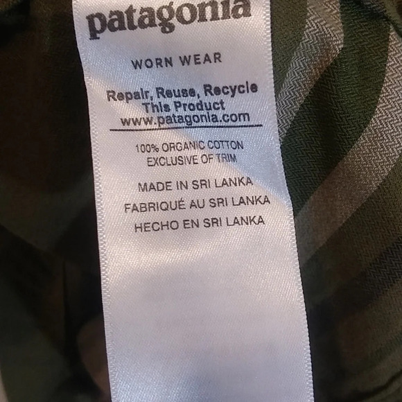 Patagonia Catbells Green Stripe 3/4 Sleeve Shirt size Large - Picture 5 of 6